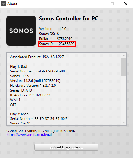 SonoSaver Sonos-ID